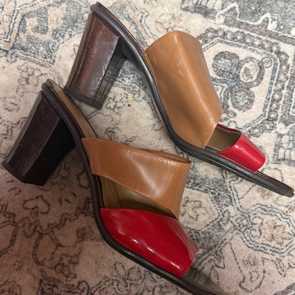 Naturalizer Shoes - Naturalizer Red and Brown Heeled Sandals